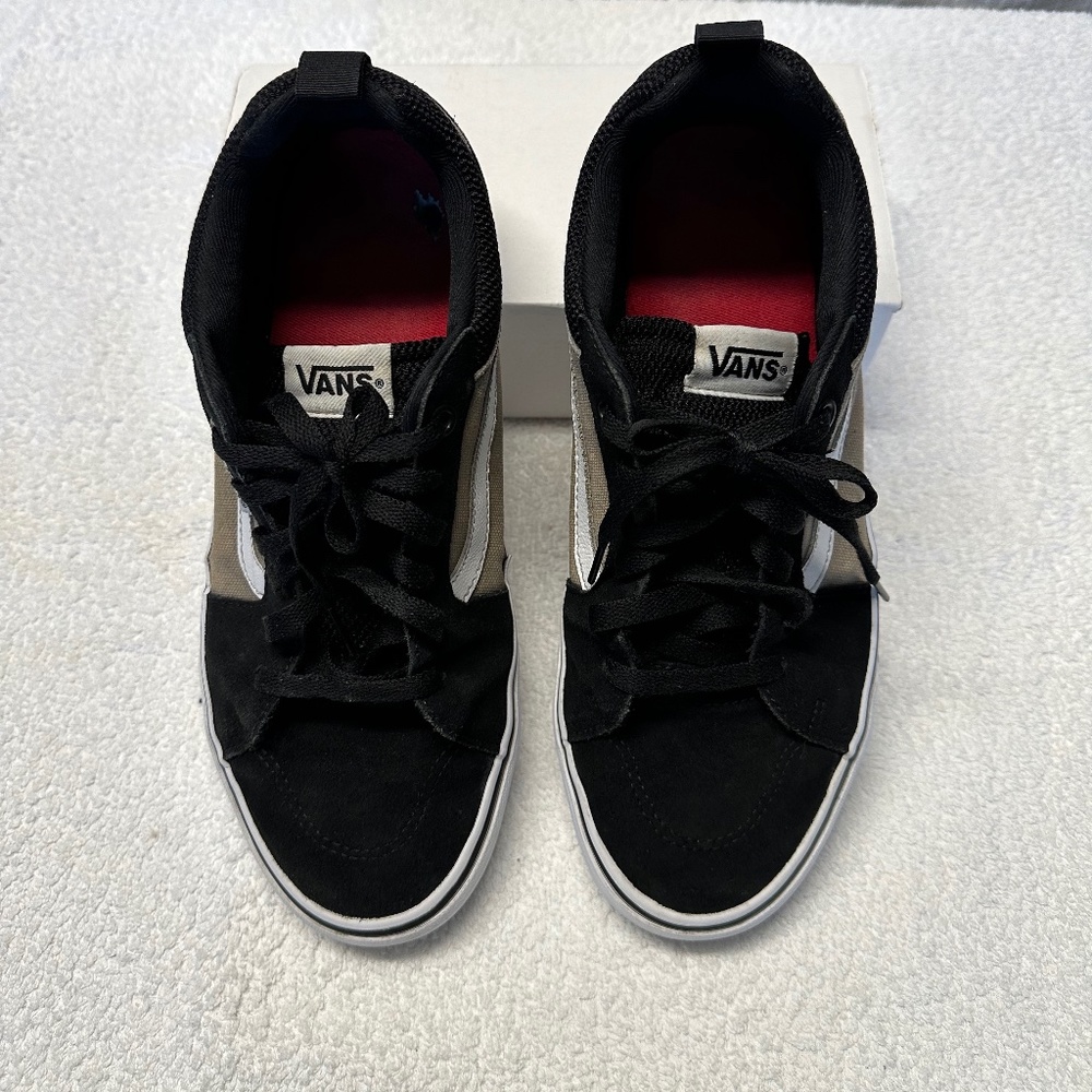 Vans Men's Black Tan White Sneakers SZ 9